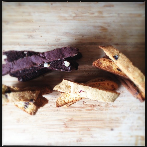 Four different types of biscotti (my biscotti baking craze) and all delicious.