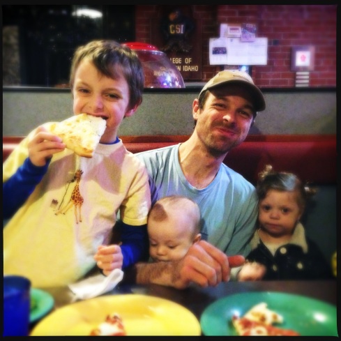 Pizza dinner with the Family for Molly's birthday
